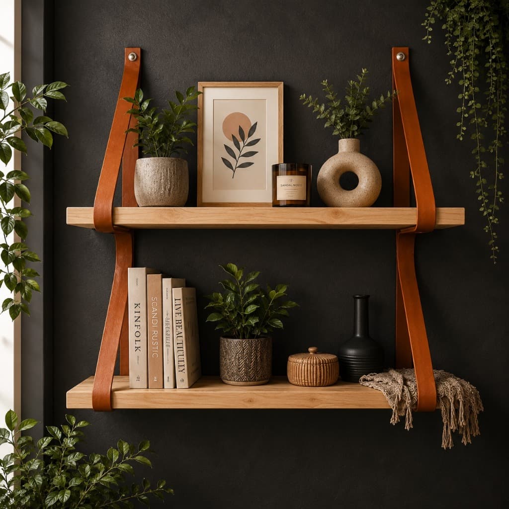 Kit com 2 Prateleiras de Parede  MDF para Livros Plantas Vasos Objetos Decorativos Prateleira Livros