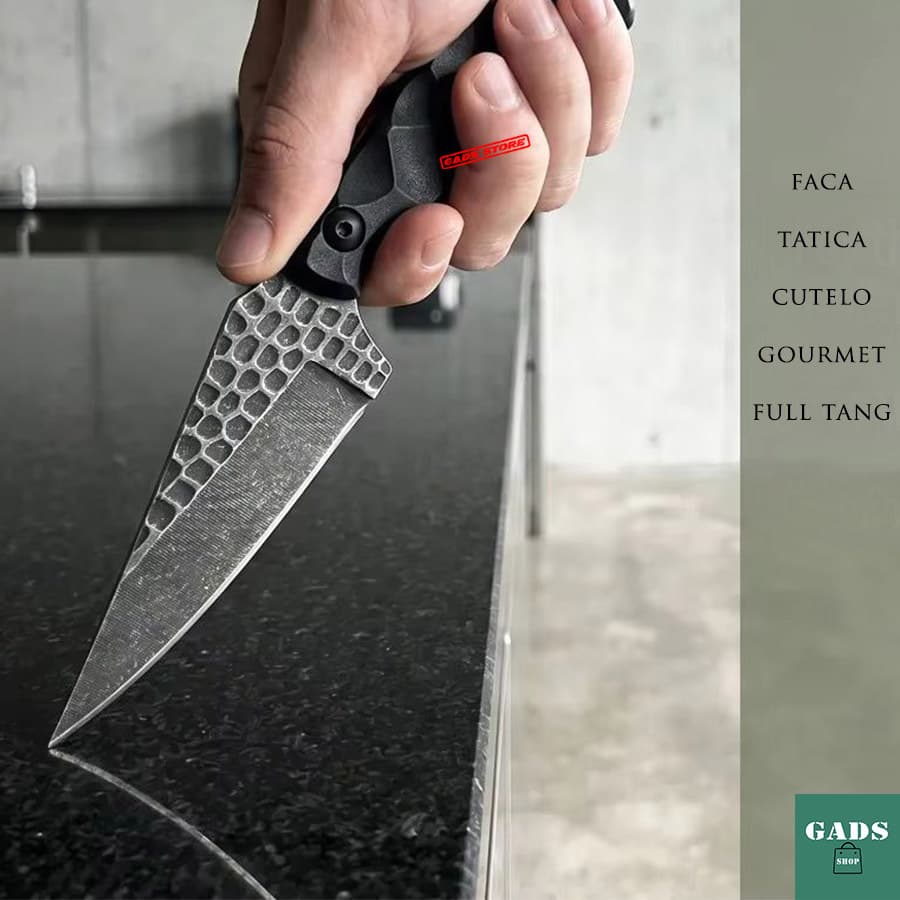 Faca Full Tang EDC em Aço inoxidável 8Cr13Mov Stell Core Ergonomic Anti-Slip Grip PL-A1