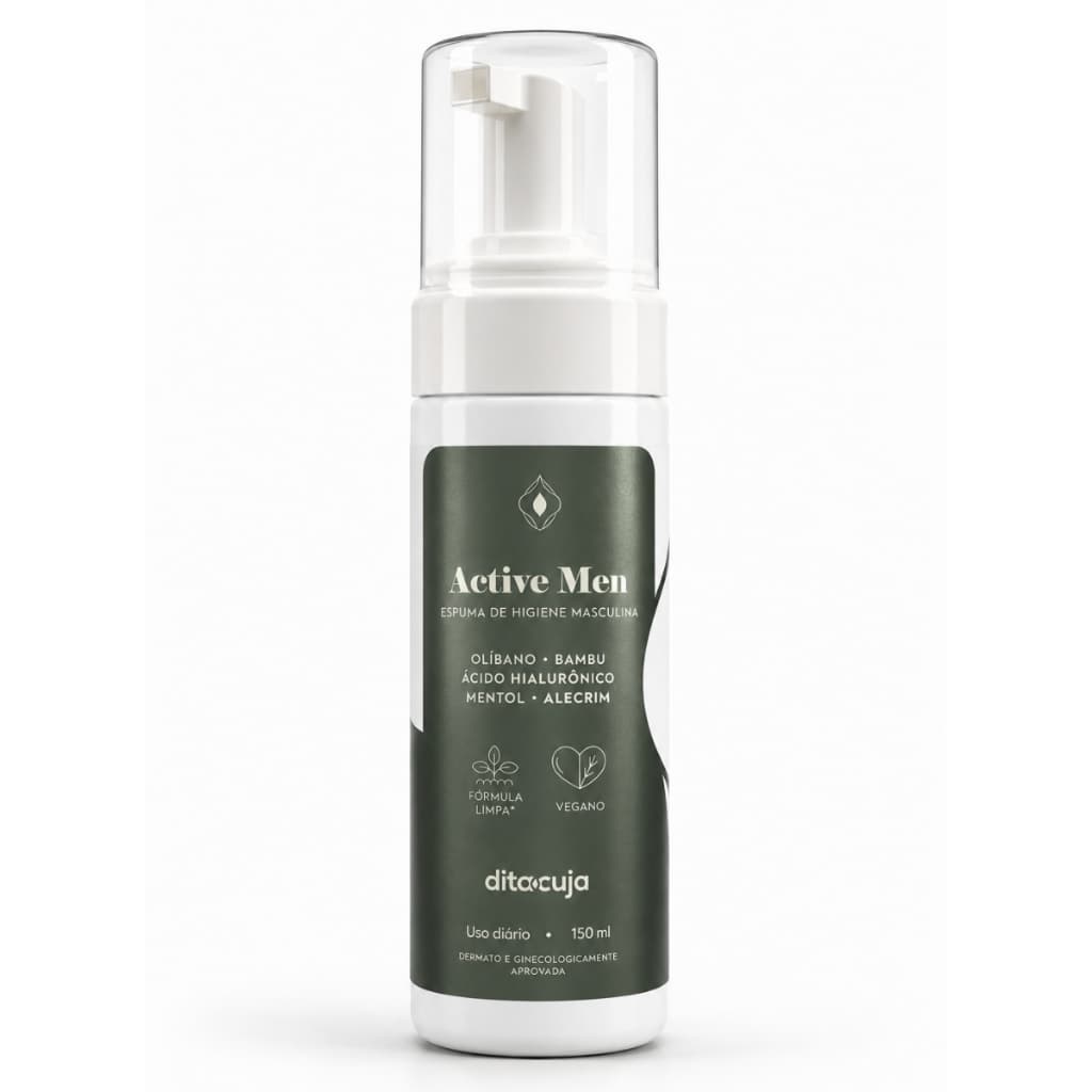 Sabonete Íntimo Masculina Active Men Dita Cuja 150mL Espuma Higiene Masculina