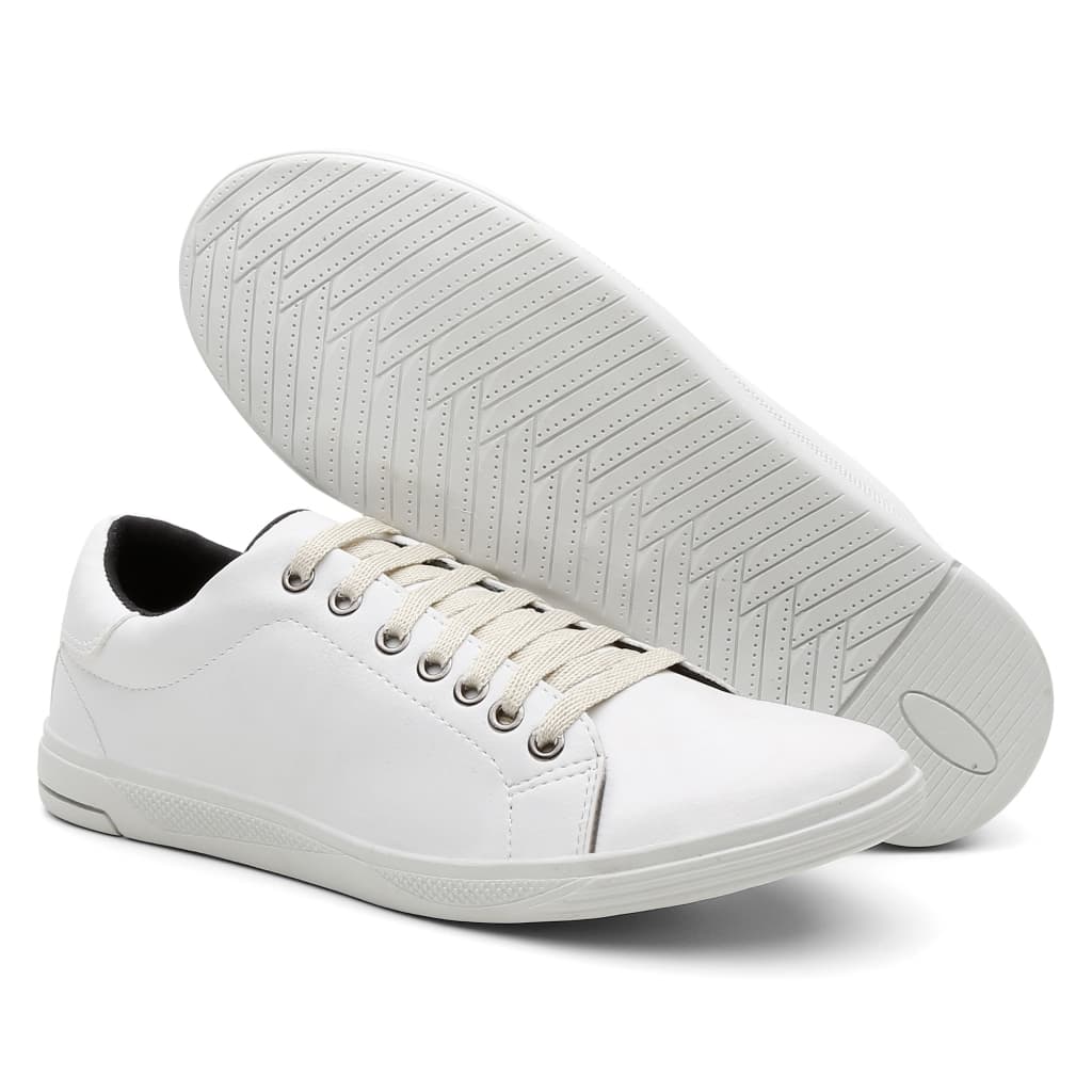 Sapatênis Sapato Social Masculino Cadarço Casual Moderno Básico Slim Neutro Elegante Ref 12.000