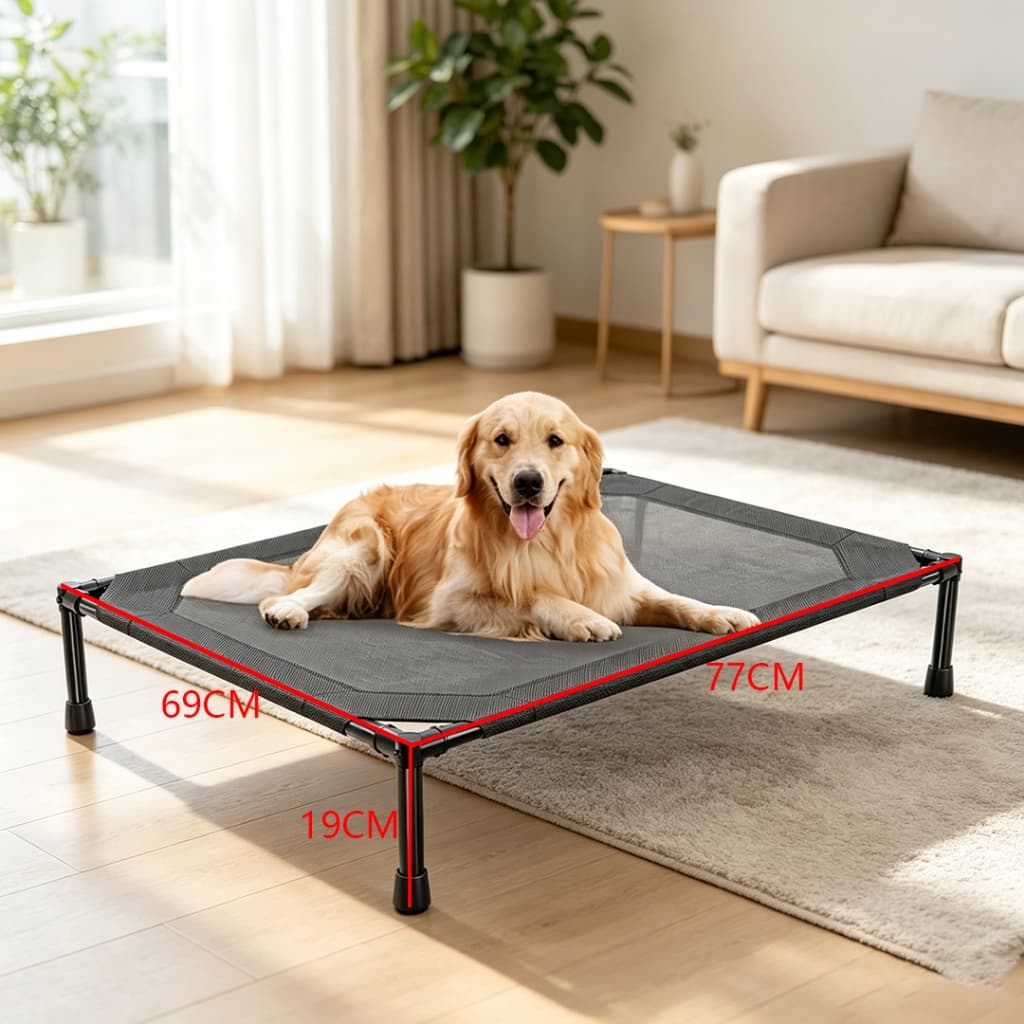 Cama Elevada Respirável para Cães e Gatos, Caminha Suspensa Fresca Lavável para Pets Pequenos e Médios