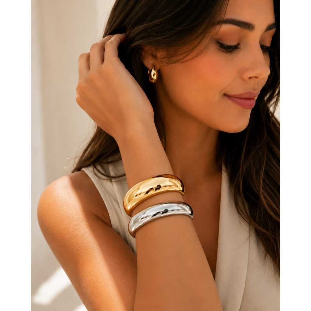 Pulseira do Momento Festa e Casamento Folheado Prata925/ Dourado-5225