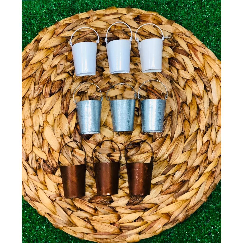 Mini Balde Metade 1/2 com Alça 4,5cm – Metal c/Alça