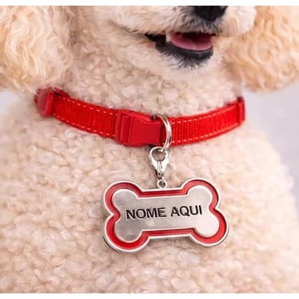 Plaquinha de Identificação Pet - Placa de Identificação Pet Personalizada shih tzu acessorios