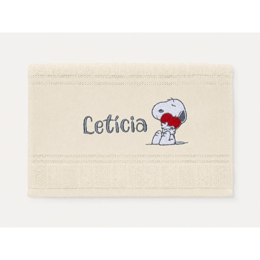 Toalha Bordada  Personalizada com Nome Snoopy Döhler