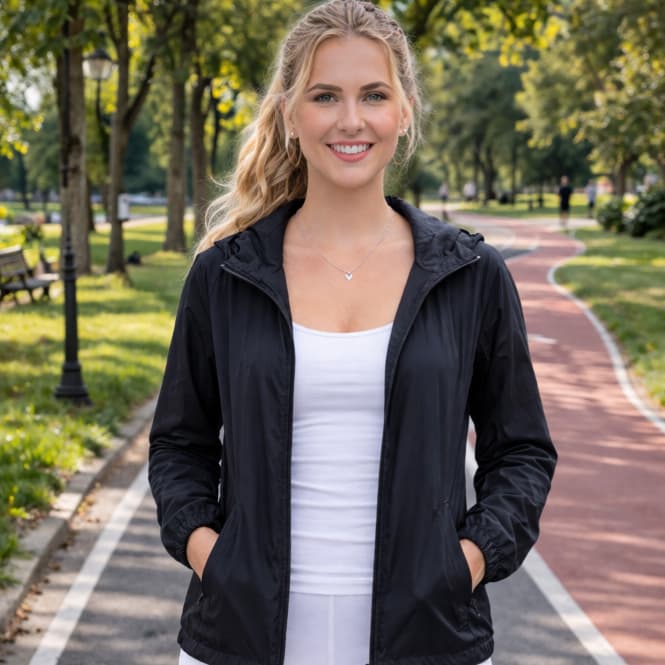 Jaqueta Feminina Corta Vento Fitness Casual Impermeável Premium