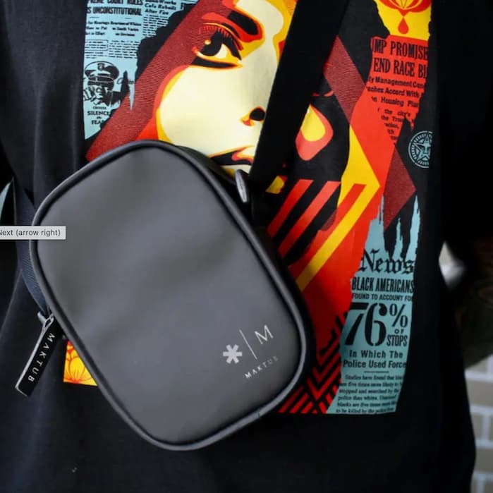 Shoulder Bag Maktub Slim 17 x 12 x 4,5 cm com Alça Reforçada