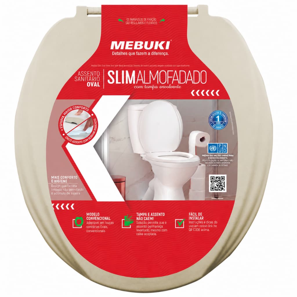 Tampa Pra Vaso Sanitário Almofadado Deca Oval Bege 1.6gpf 6.0lpf