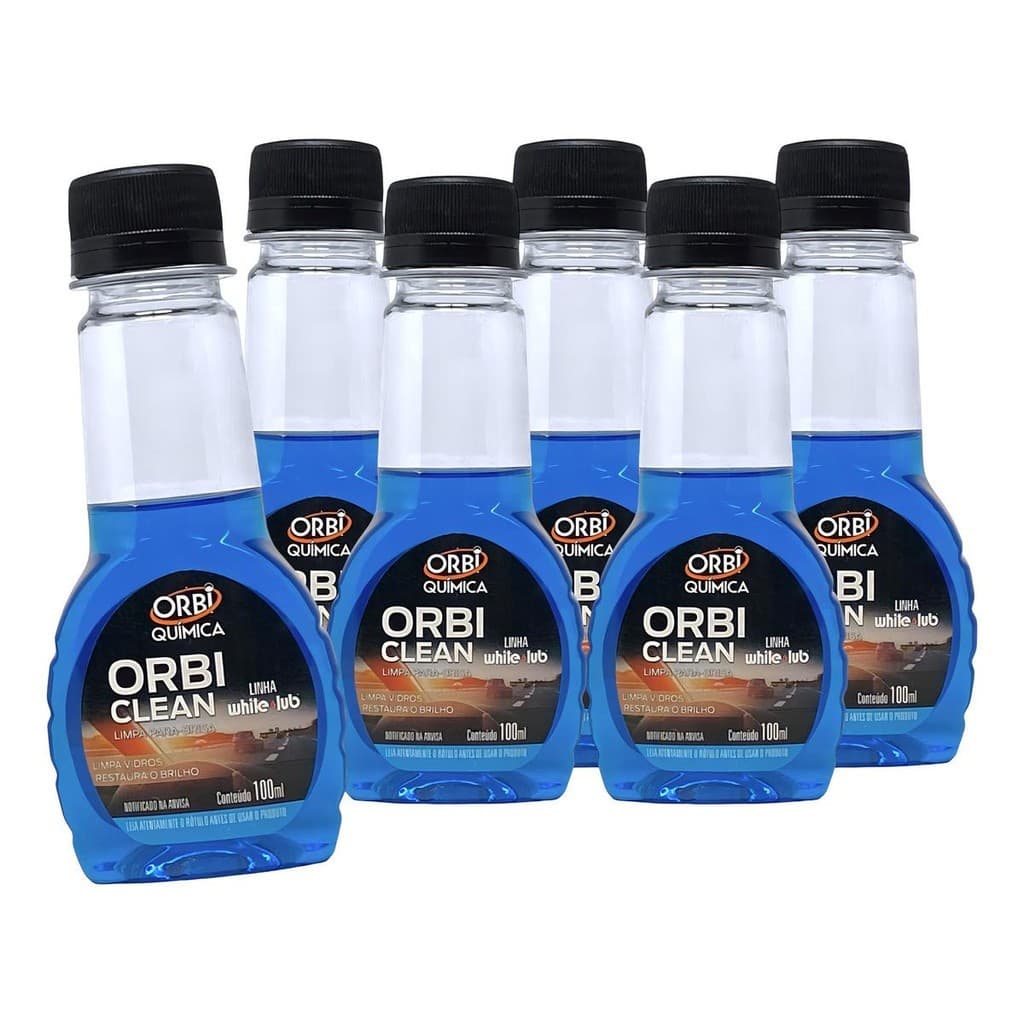 Kit 6un Limpa Para-brisa Detergente Desengordura Orbi Clean