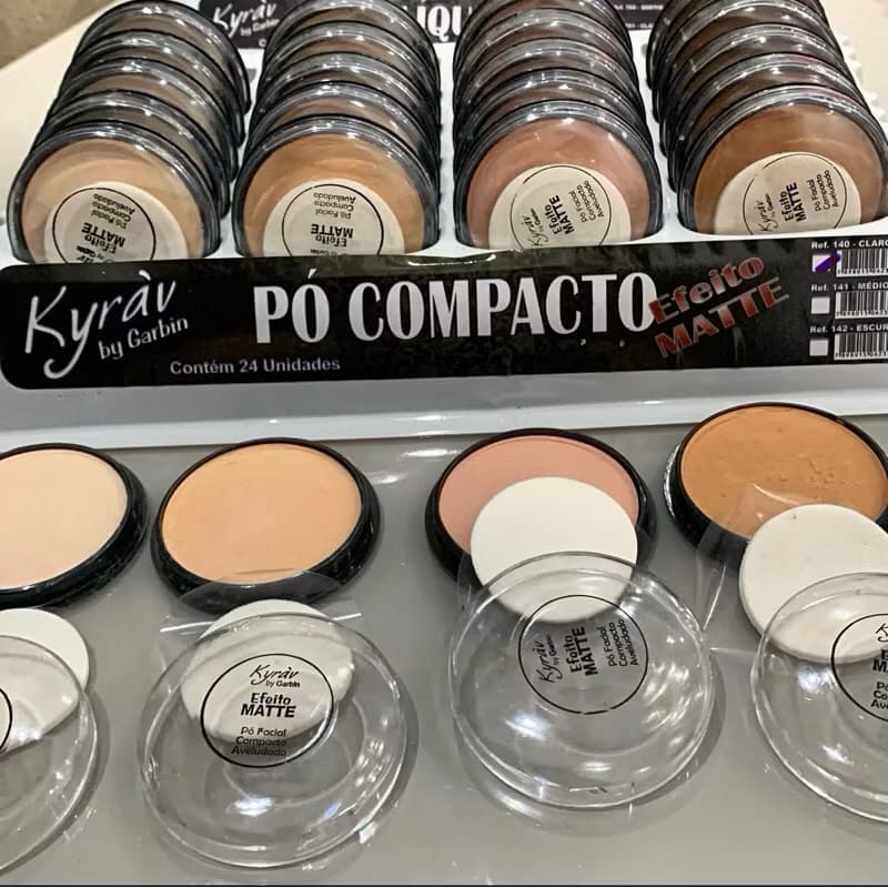 ✨ Pó Compacto Kyrav Efeito Matte – Pele Perfeita o Dia Todo  ✨