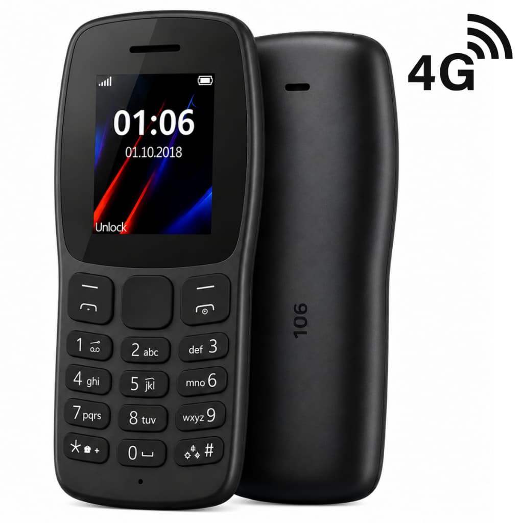 Celular Nok 4G Para Idosos Rural Tecla Grande Resistente Lanterna Rádio Fm