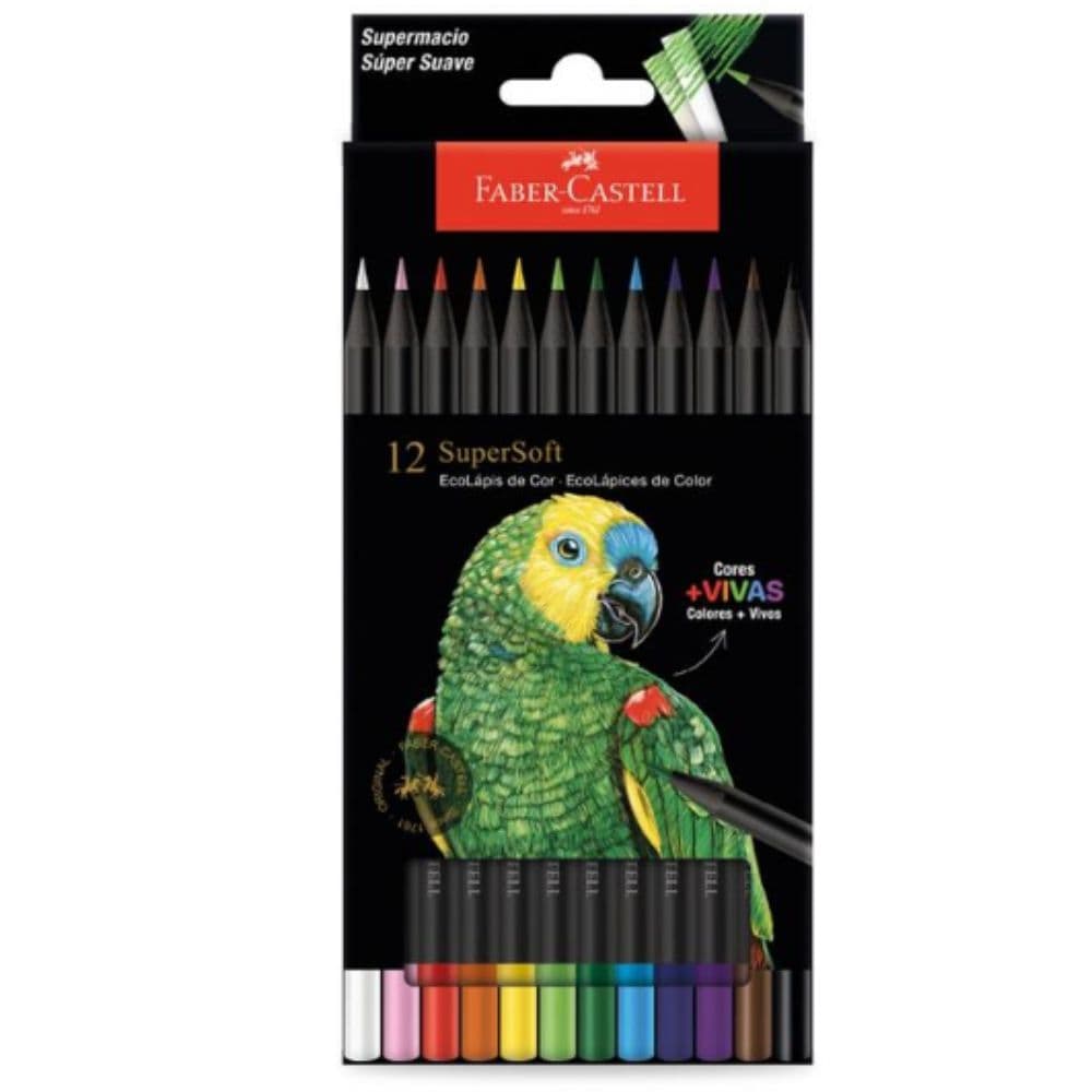 Lápis De Cor Redondo SuperSoft- 12 Cores Faber-Castell
