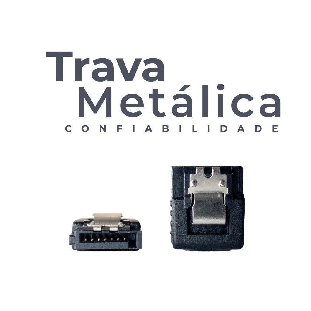 Cabo De Dados Sata 3 6gb/s Com Trava Mais Velocidade