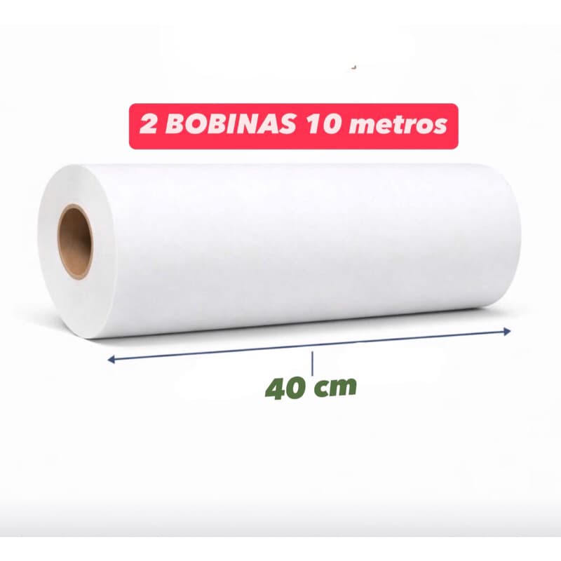 kit 2 Bobinas Papel Strong, Manilha, Jornal Branco Alta Resistência