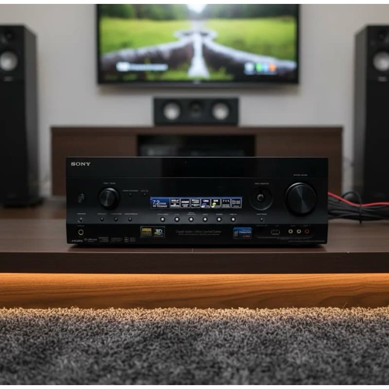 Receiver Sony 7.2 Canais Theater Hdmi 3d Usb Preto 150 W X7 bom pra uso