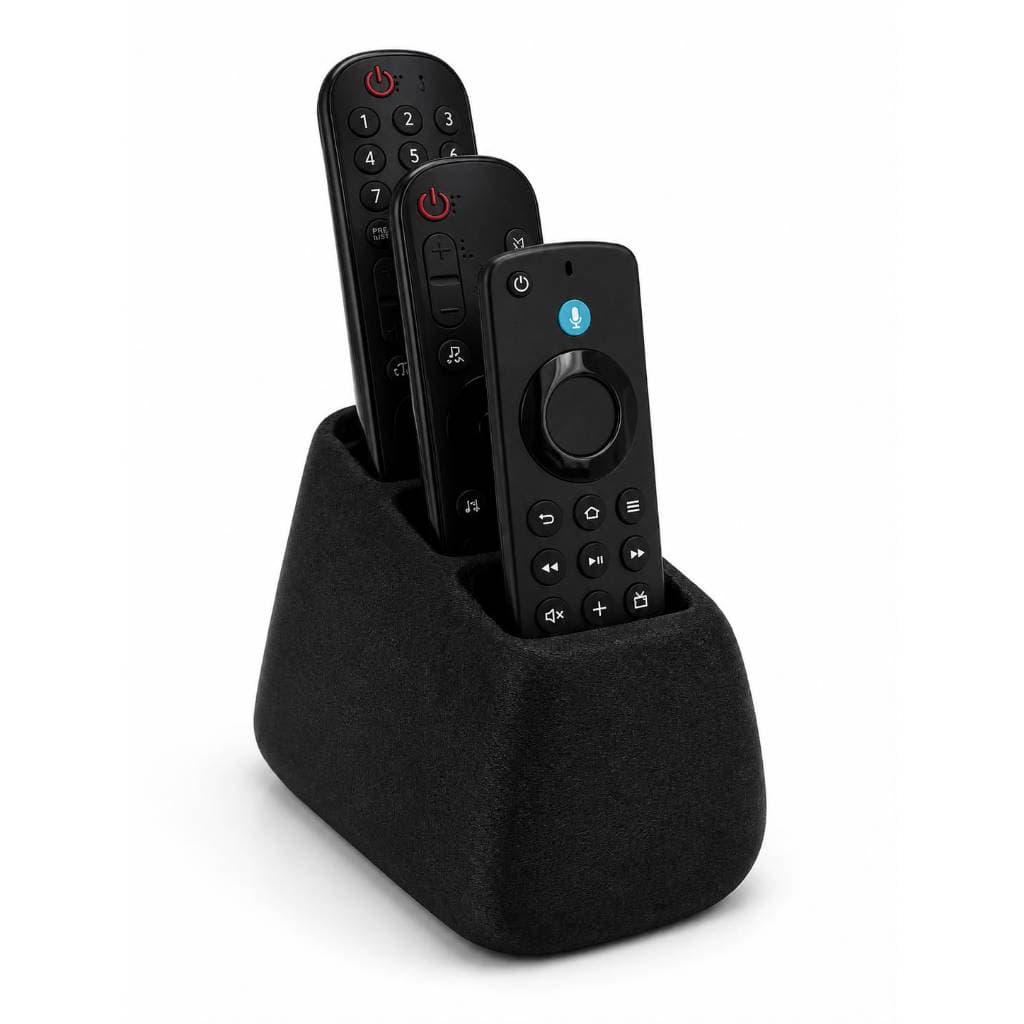 Organizador Porta Controles Remotos 3 Divisórias | Suporte de Mesa para Controle TV