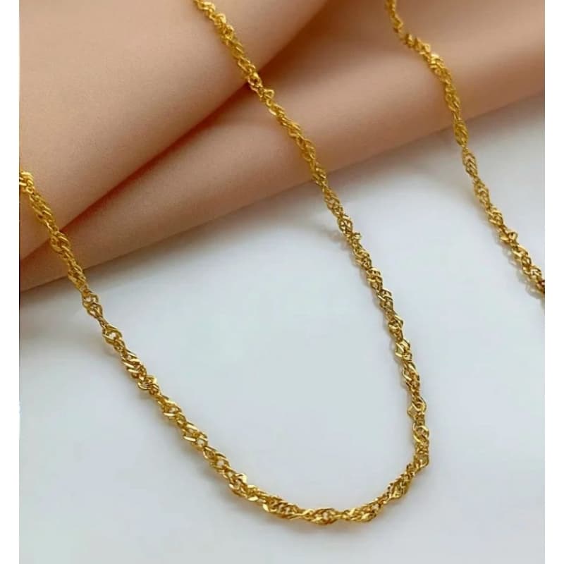 Choker Elo Singapura em Aço Inoxidável.