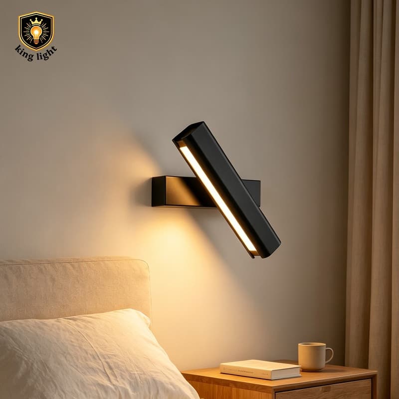 Luminária de Parede LED 3 Cores Luz Ajustável, Arandela Moderna Decorativa para Quarto Sala Escritório