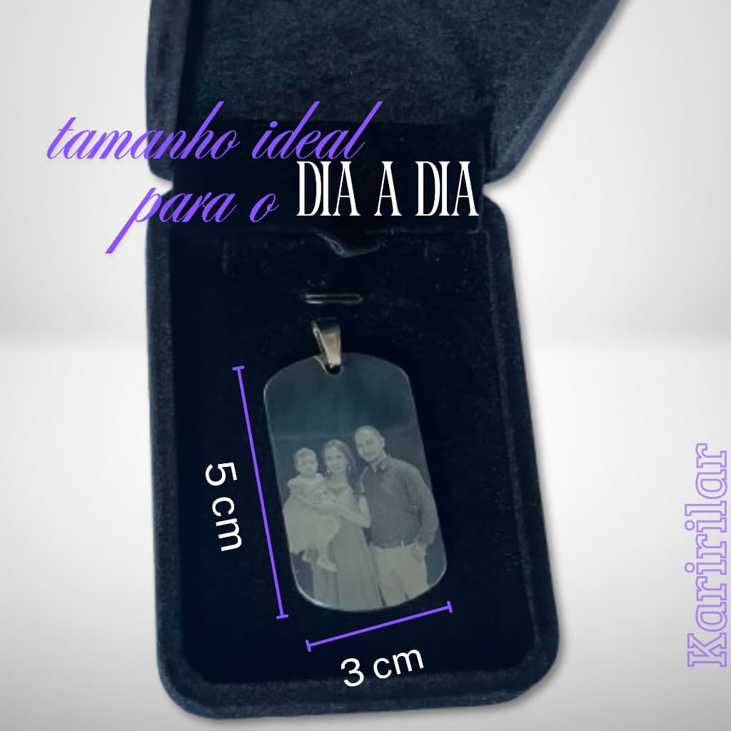 Chaveiro Pingente Personalizado Com Foto Frase Gravação a Laser Aço Inox - Dia dos Pais