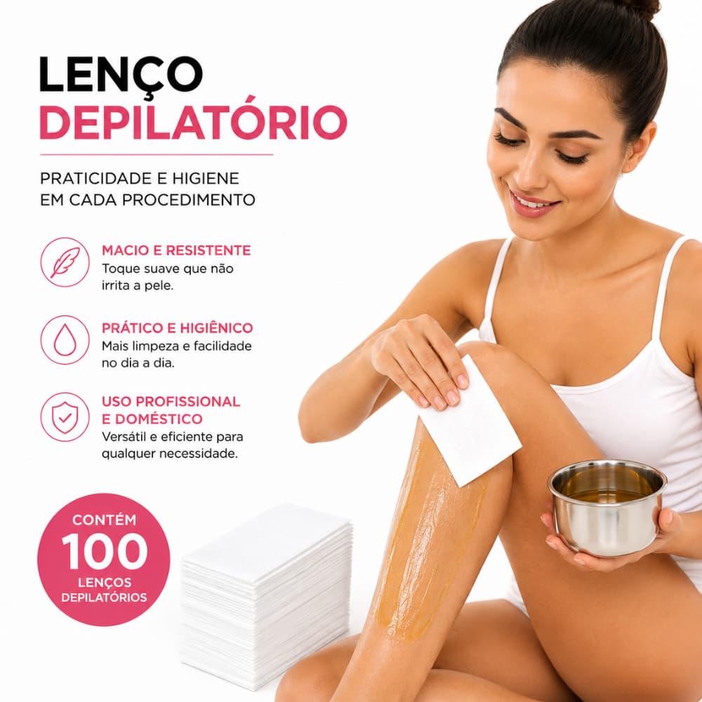 Lenço Para Depilação TNT para Clinicas de Estética Salão de Beleza Higiene