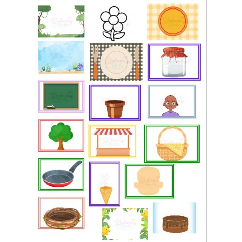 Kit 20 Cenários para Massinha de Modelar | Atividade Infantil Educativa | Pranchas Plastificadas Reutilizáveis