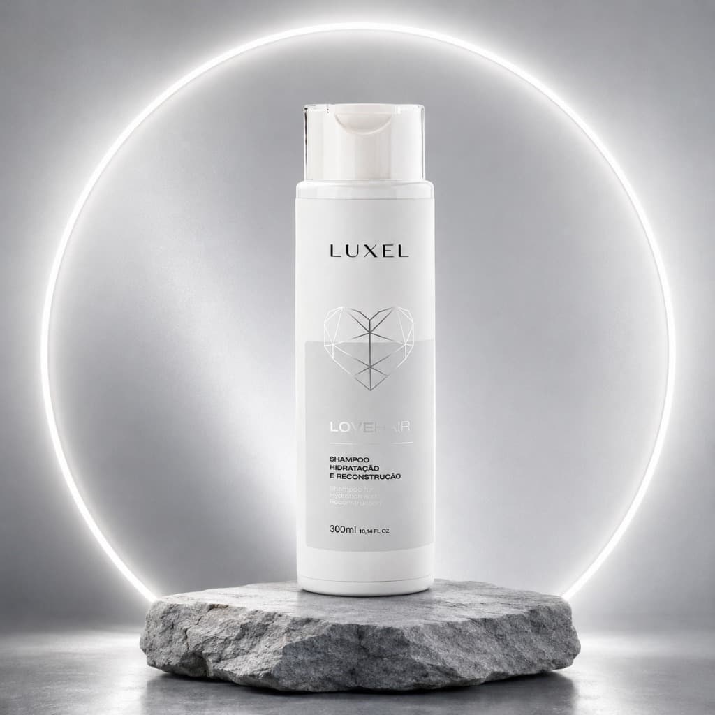 Shampoo para Cabelo Oleoso Hidratação e Reconstrução Capilar Profissional Luxel Love Hair Silver 300ml
