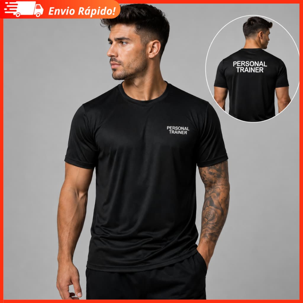 Camiseta Dry Fit Personal Trainer Academia Fitness Unissex