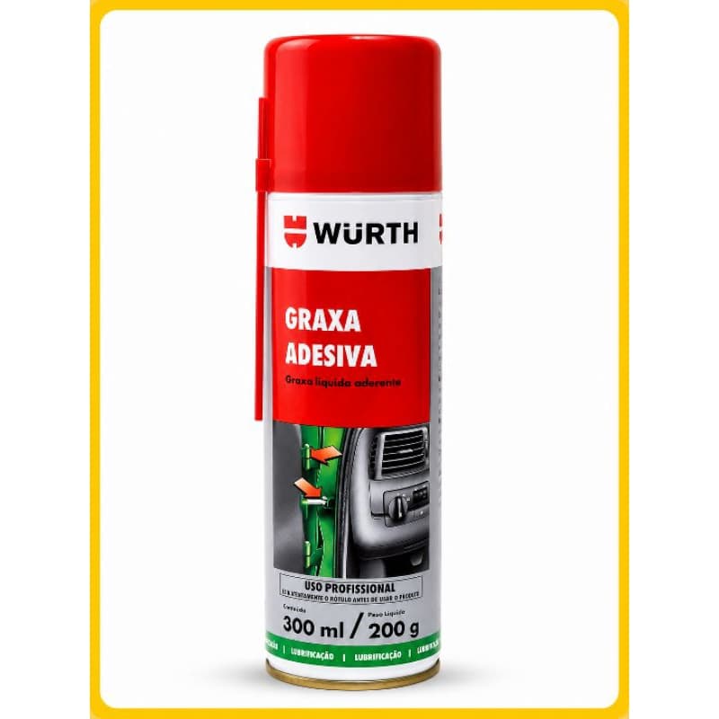 Graxa Adesiva Liquida Aderente Incolor wurth 300ml 200G