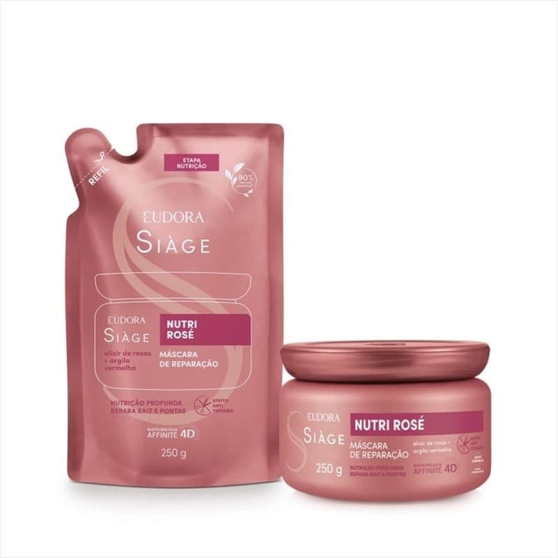 Eudora Siage Nutri Rosé kit máscara + Refil 250g