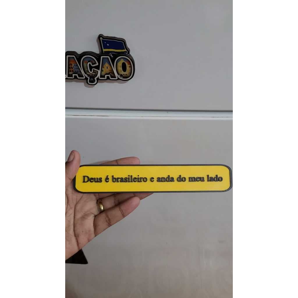 Placa personalizada - Imã de geladeira frases personalizadas letra de música 17x3, escolha a sua