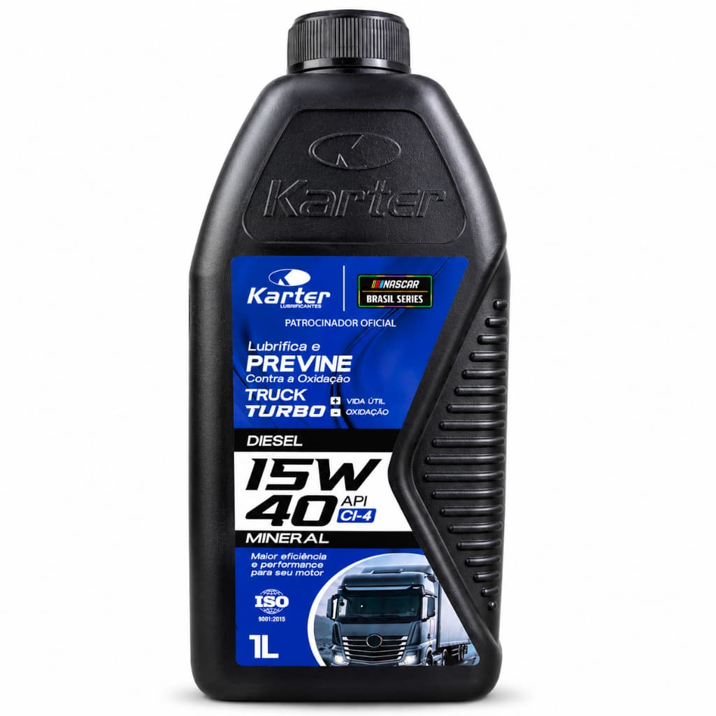 Óleo Motor Diesel Karter Truck Turbo 15W40 API CI-4 Mineral 1 Litro