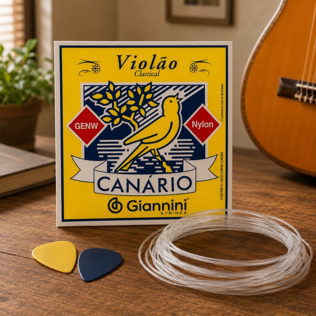Encordoamento Violão Náilon Giannini Canário GENW Média Original
