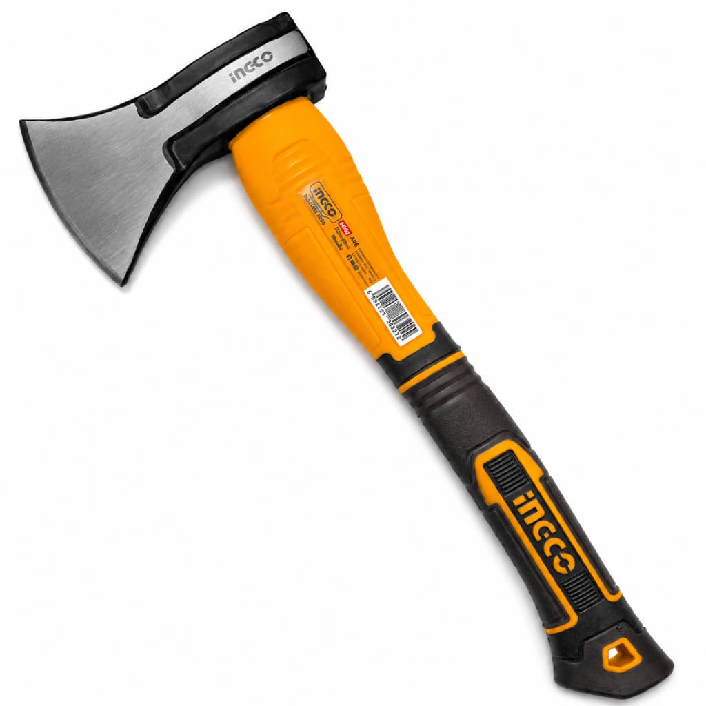 Machado 600g Cabo Fibra Emborrachado Machadinha Profissional 39cm Corte Árvore Lenha INGCO HAX081600