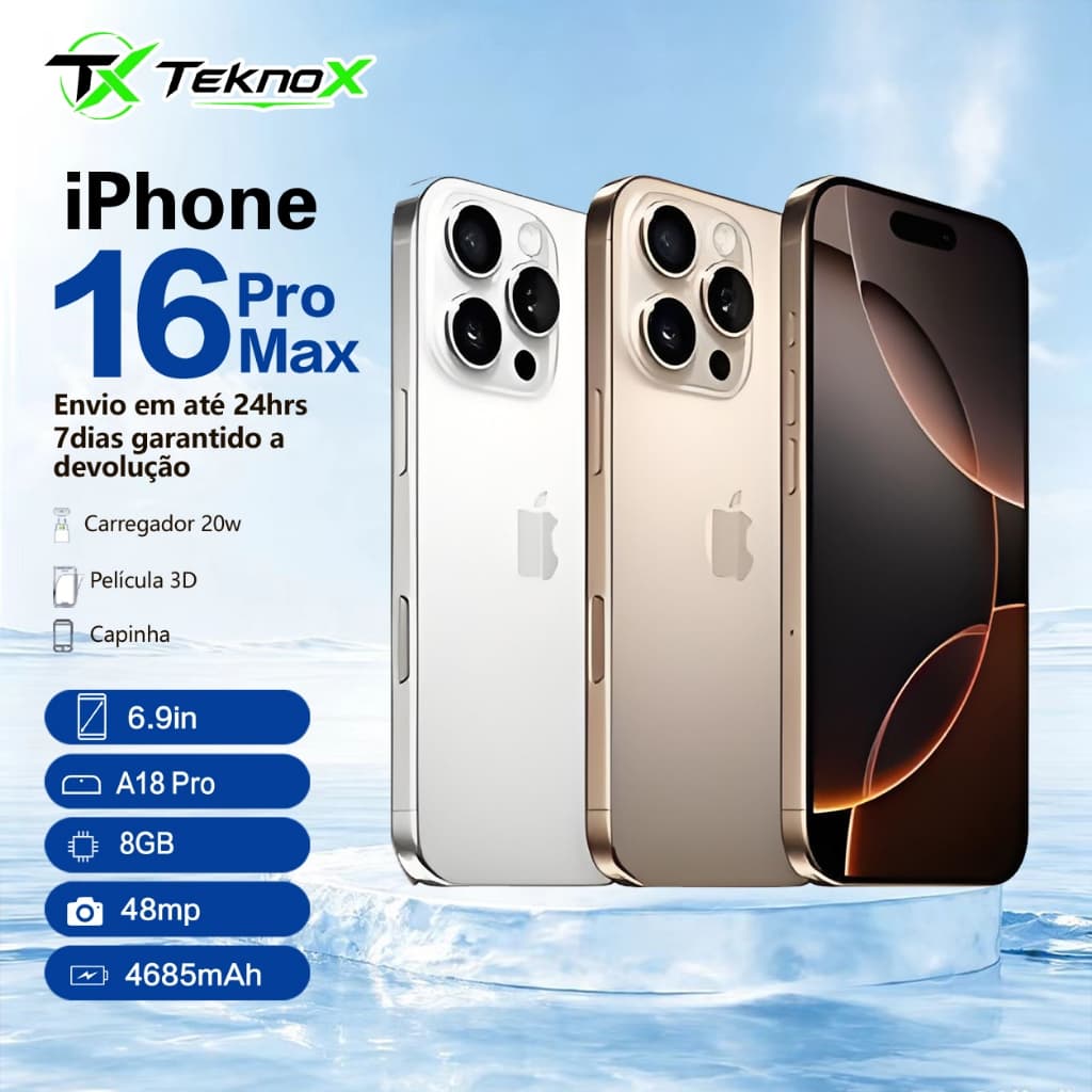 Celular Iphone 16pro max 256GB 100% Original Com Garantia- Vitrine