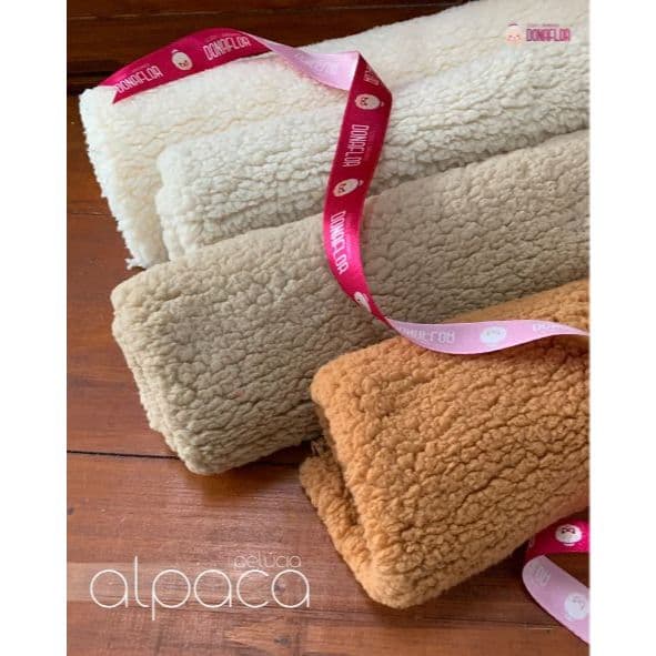 Recorte 40x75cm Alpaca Pelúcia pelo Encaracolado base Macia para Ovelhas e Artesanatos