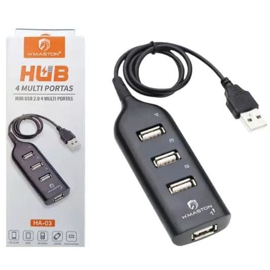 Hub Usb 4 Portas 2.0 Cabo Extensor Adaptador Mesa Computador Várias Portas 2.0 Pc Notebook Impressora Swit