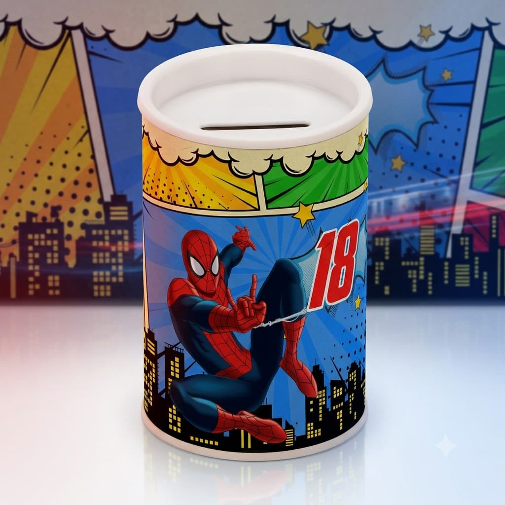 Kit Cofrinho Personalizado Festa Infantil | Lembrancinha Aniversário | Homem Aranha | Todos os Temas  | Envio rápido