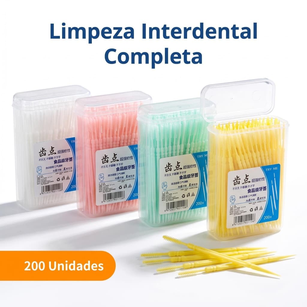 Palito Dental 200 Unidades Não Quebra Fácil Usar Para Toda Família