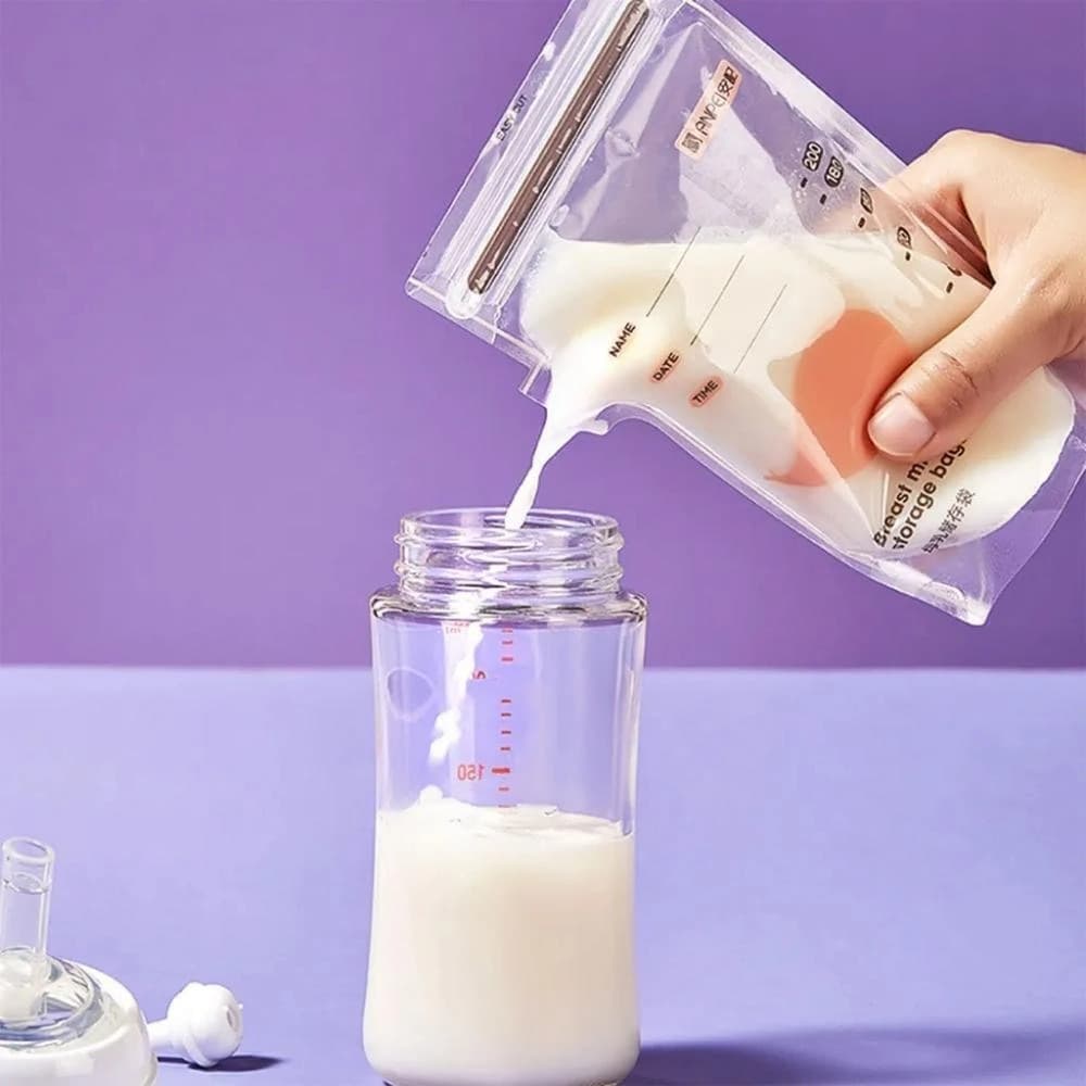 KIT 30 SACOS PARA ARMAZENAMENTO DE LEITE MATERNO ATÉ 250ML COM ZIP LOCK E BICO DOSADOR