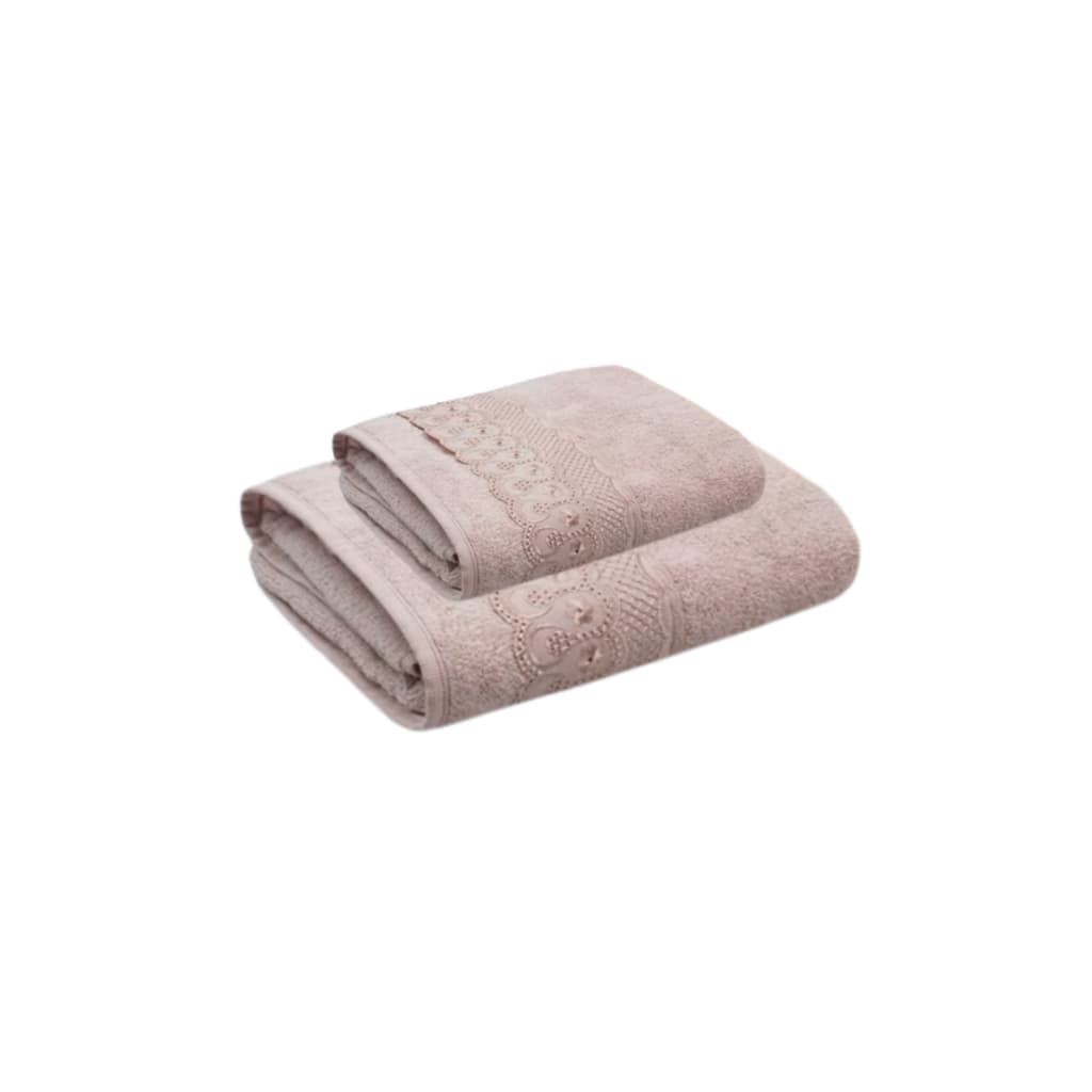 Jogo/Kit 1 Toalha de Banho Bordare  Appel + 1 Toalha de Rosto  Grossa Macia Algodão 420g/m Superluxo