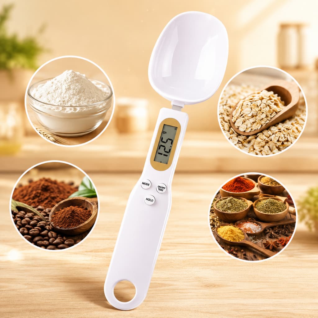 Colher Balança Digital de Precisão para Alimentos Temperos Dieta Cozinha