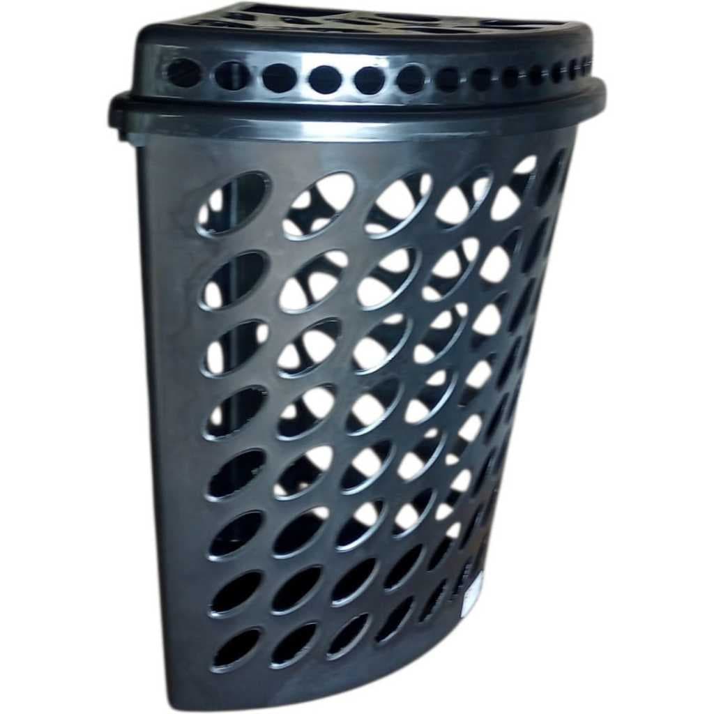 Cesto De Canto Telado Para Roupa Suja Lavanderia Quarto 43 L