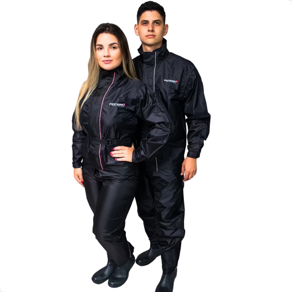 Capa De Chuva Moto Nylon Storm Pioneira Impermeável Refletivo Segurança Noturna Conjunto Profissional