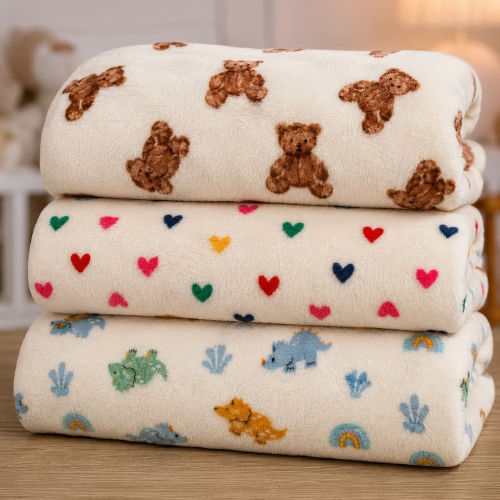 Tecido Microfleece estampado a partir de 2 metros  ( cobertores, pijamas e roupinhas de bebê ) super quentinho e macio