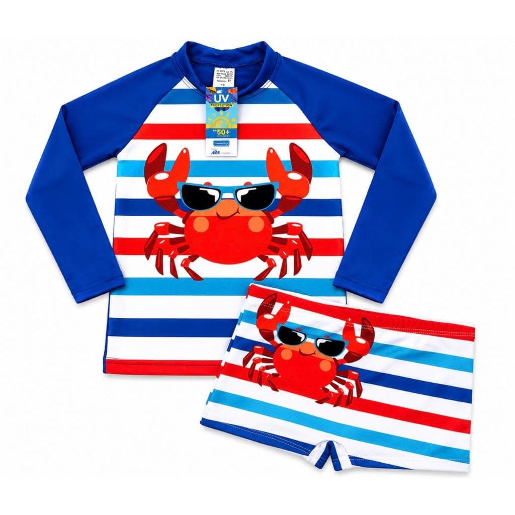 Kit Sunga Infantil com Blusa Proteção Solar Bebê Infantil Meninos