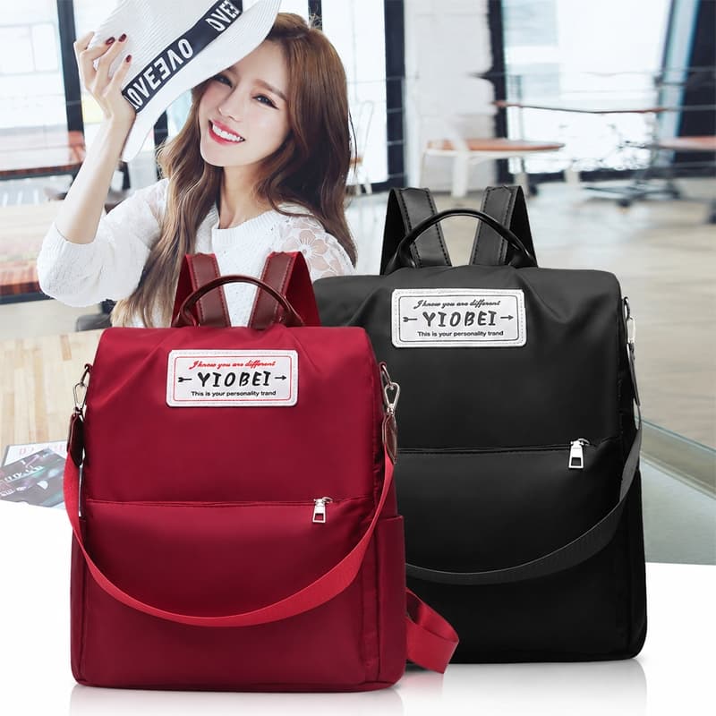 Mochila Feminina Grande De Tecido Oxford À Prova D'água Casual/Bolsa De Viagem Combina Com Tudo 3