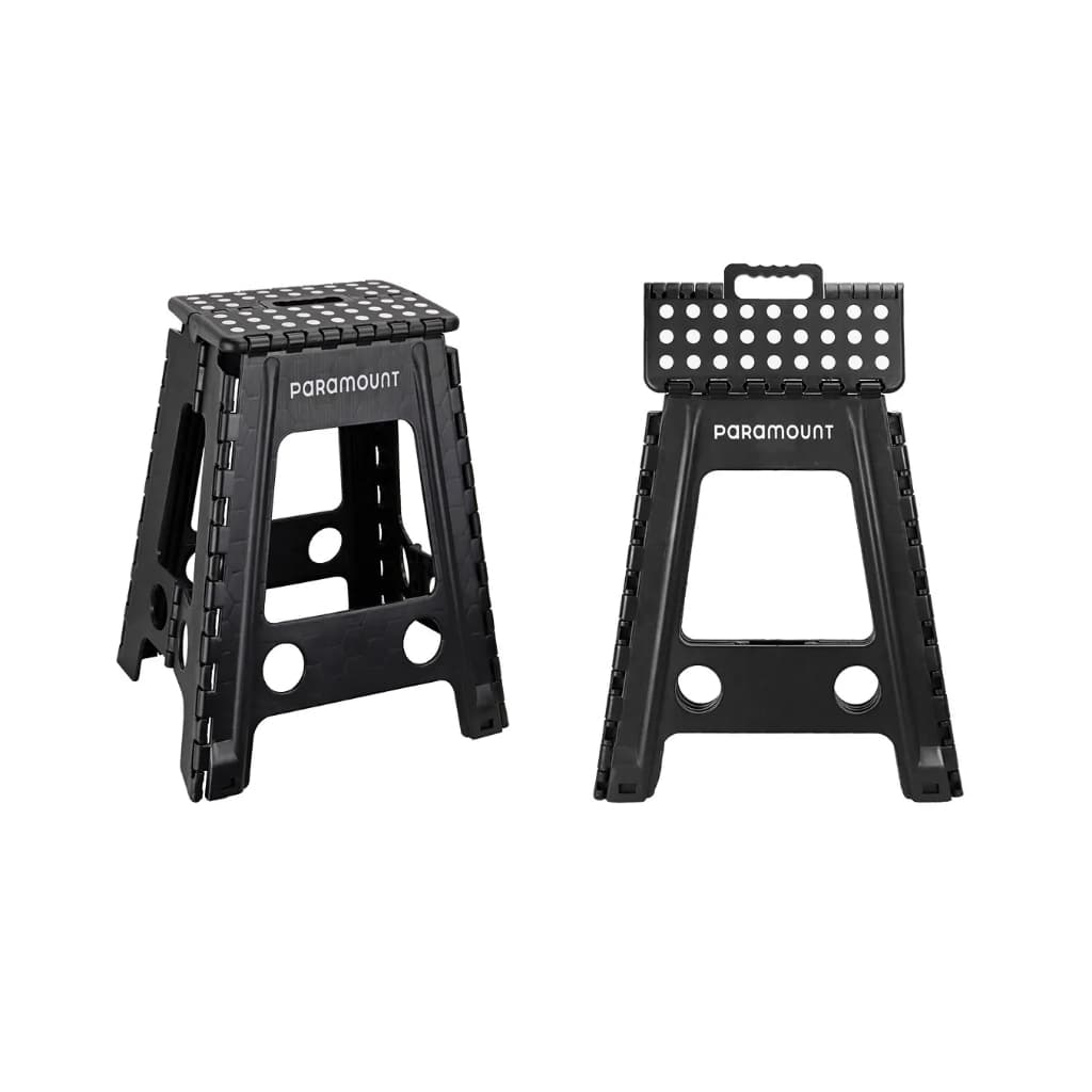 Banqueta Dobrável Antiderrapante Paramount - Preto