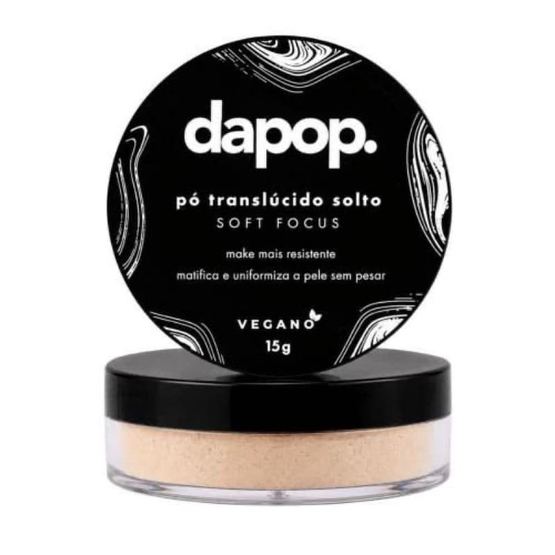 Pó Translúcido Solto Dapop com Textura Ultrafina para Acabamento Natural