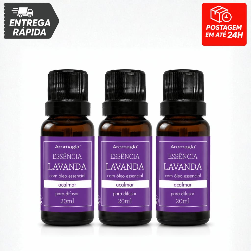 Essência Lavanda Aromagia 20ml - Kit com 3 unidades WNF