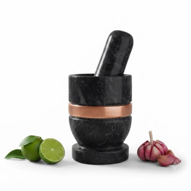 Pilão Com Cobre  Super Resistente Em Pedra Sabão